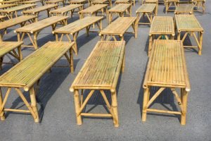 Many bamboo chairs, bamboo wood is popularity to make the Furniture.